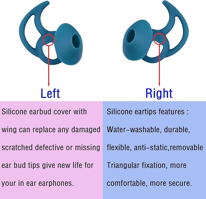 Earbud Pads Replacement Silicone Ear Bud Tips Eartips Compatible - Image 6