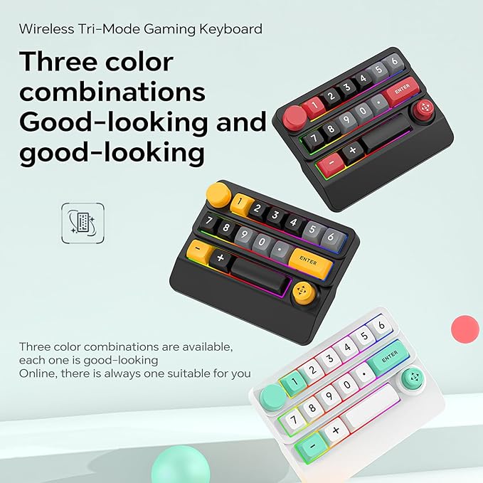 Adventurers W909 Wireless RGB Mechanical Numeric Keypad, Hot-Swappable - Image 7