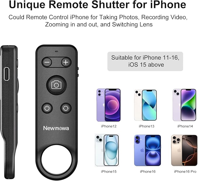 Newmowa Phone Wireless Bluetooth Remote Control, Support Video Photo - Image 3