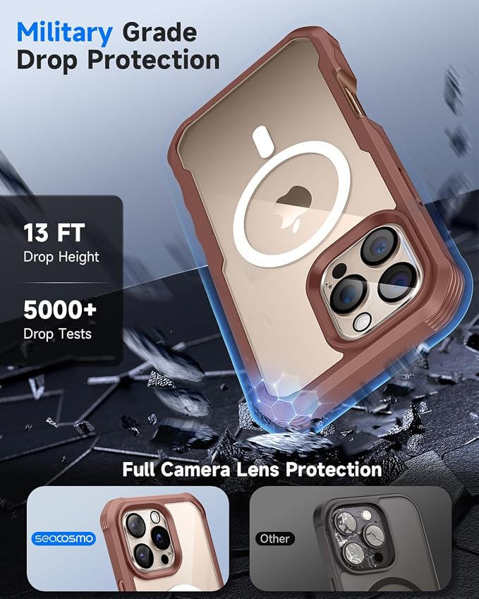 seacosmo for iPhone 16 Pro Max Case, Full Body Bumper - Image 4