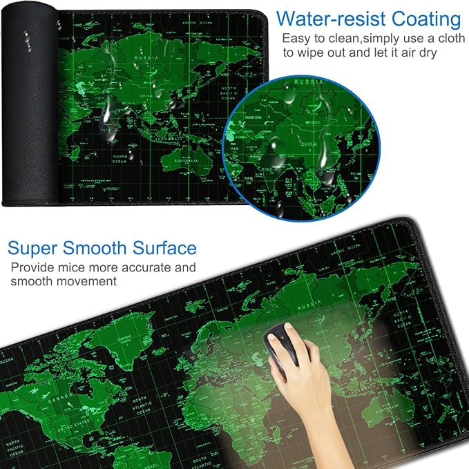 Large Gaming Mouse Pad, 31.5x15.7 inch Large Extended Computer Keyboard Mouse - Image 3