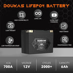 DKL20 700A LiFePO4 Motorcycle Lithium Battery, 12V 6Ah Powersports Battery - Image 4