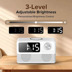 15W Fast Wireless Charger with Bluetooth Speaker and Alarm Clock Radio - Image 6