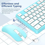 Wireless Keyboard and Mouse Combo, Lovaky 2.4G Full-Sized Ergonomic Keyboard - Image 2