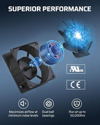 DEWENWILS 120V AC Muffin Fan, 120mm×38mm Exhaust Fan, Waterproof Case Cooling - Image 3