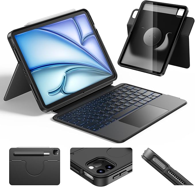 HOU for iPad Air 13 Inch Case Keyboard, Detachable Keyboard Case for iPad Pro by HOU