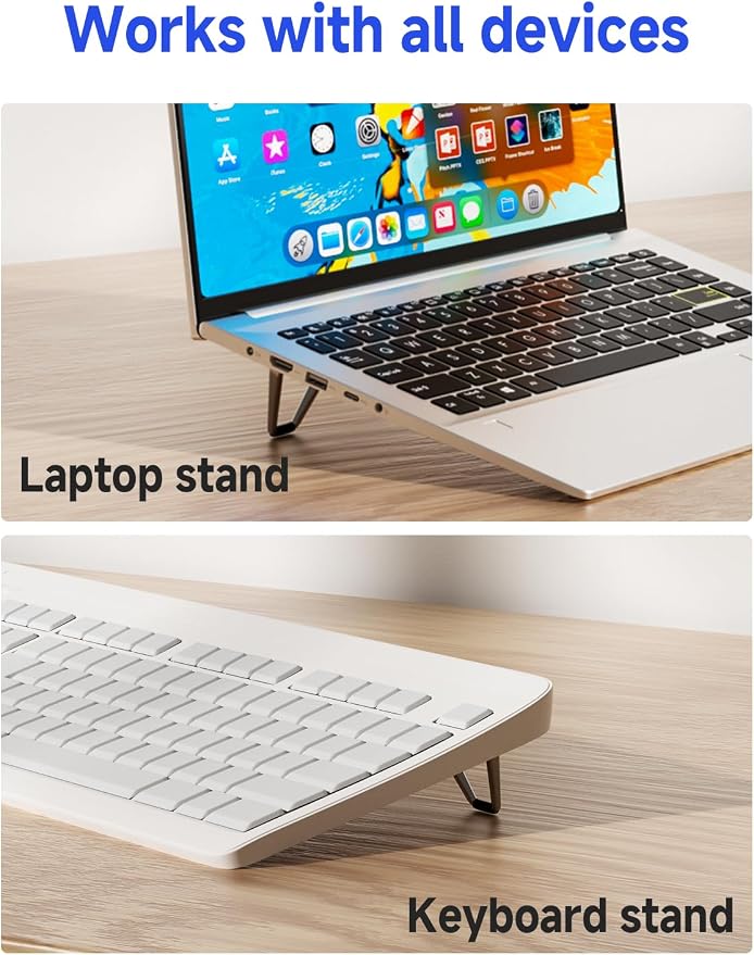 Portable Laptop Stand, Mini Aluminum Keyboard Riser, Foldable Cooling Pad - Image 5