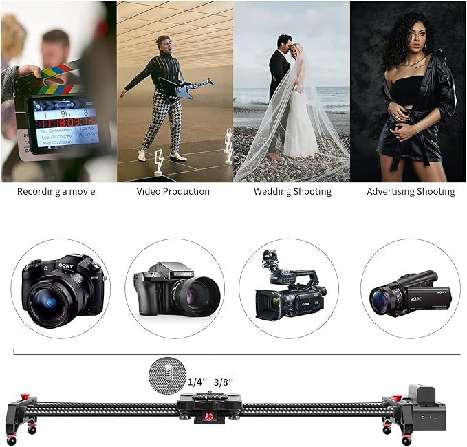 GVM Motorized Camera Slider, Motorized Time Lapse and Video Shot Follow Focus - Image 8