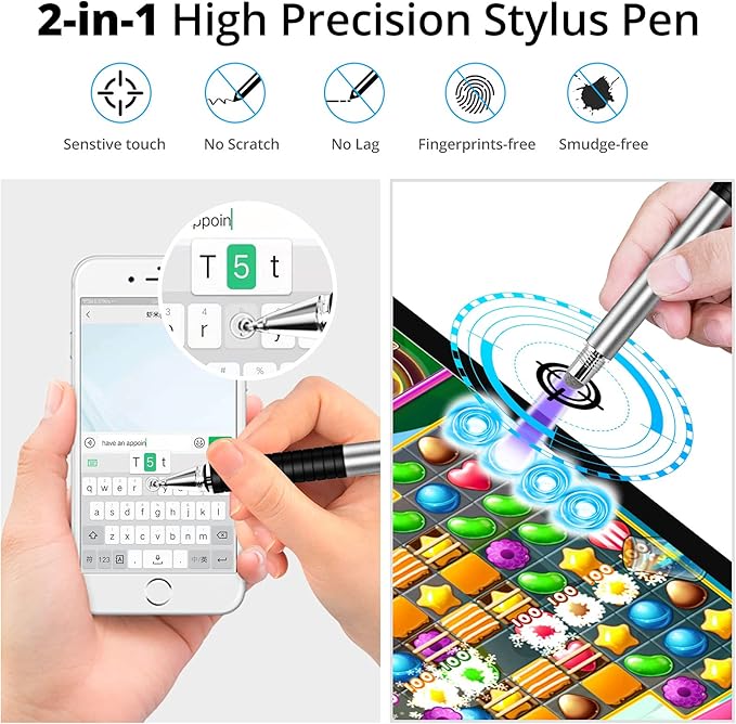 Capacitive Stylus Pen, Universal Stylist Pens 2 in 1 Precision Series Fine - Image 3
