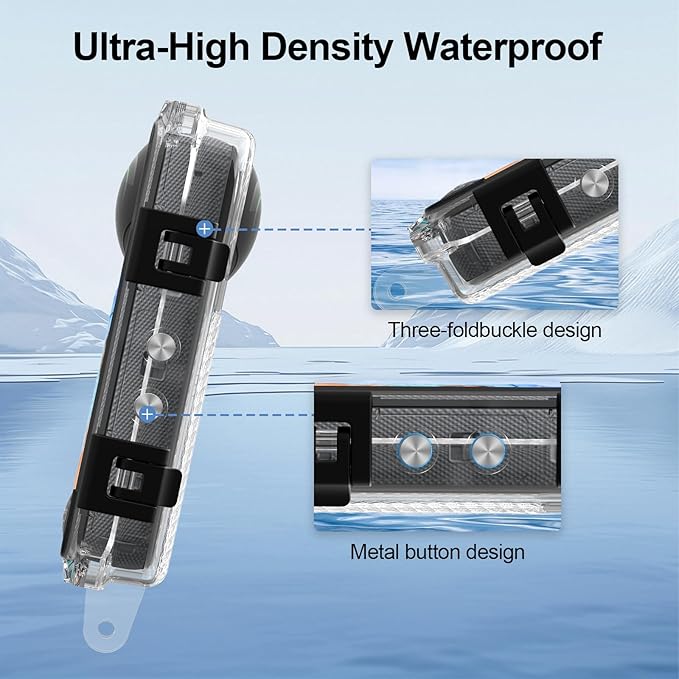 Hualele Waterproof Invisible Dive Case 50m/164ft Underwater Camera Housing - Image 6