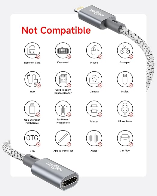 2 Pack 27W USB C to Lightning Cable Adapter, PD Fast Charging & Data Transfer - Image 4