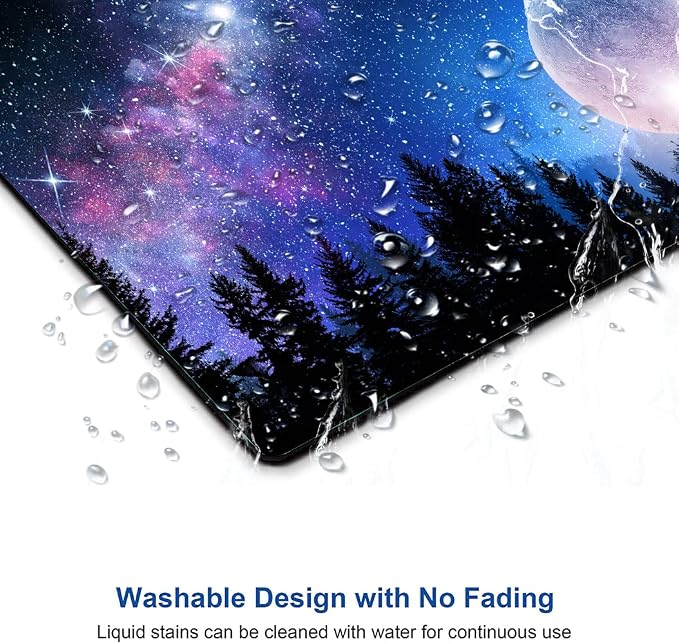 Mouse Pad, Forest Moon Mouse Pad, Washable Square Cloth Mousepad - Image 5