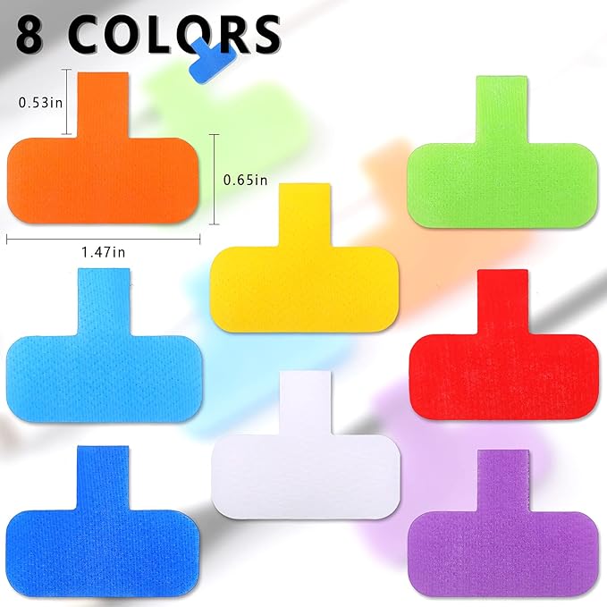 80 Pieces Self-Adhesive Cable Labels Multi-Color Cord Wire Labels, Nylon - Image 2