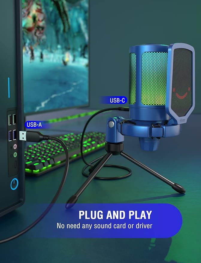 FIFINE Gaming Streaming USB PC Microphone - Image 5