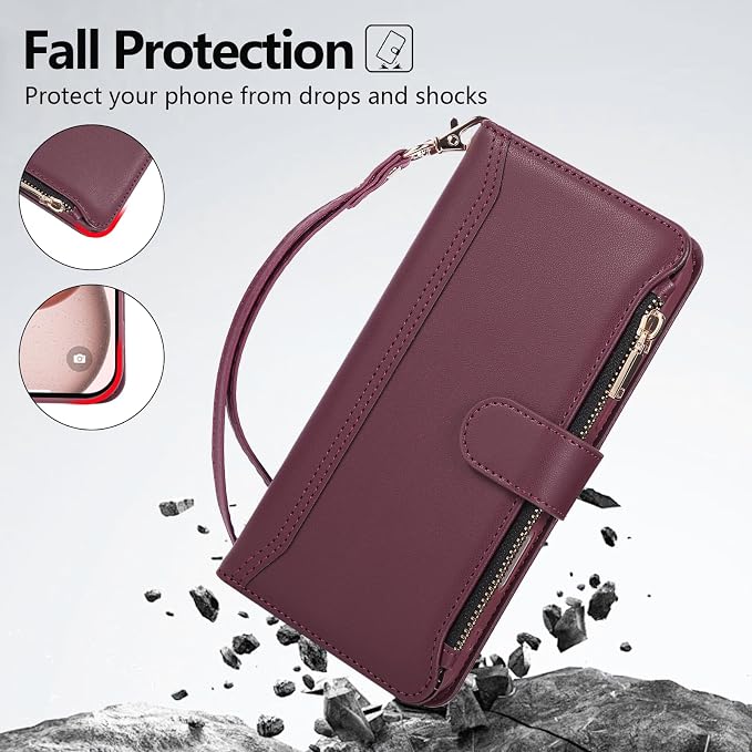 Compatible with iPhone 7/8/SE 2020/SE 2022 Wallet Case PU Leather Shockproof - Image 6
