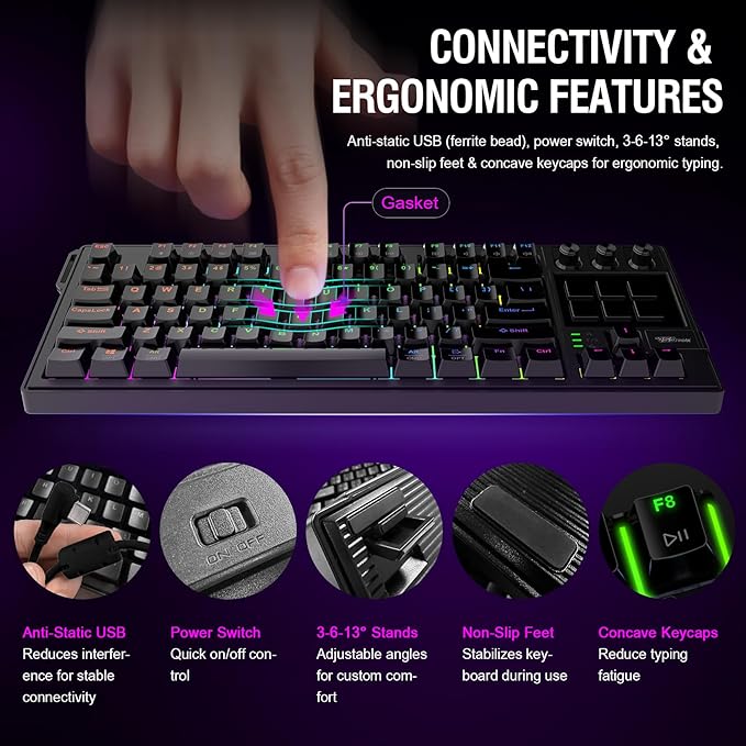 K1 Pro Macro Keyboard, Wired Only Full-Key Programmable On-Board Keypad - Image 9
