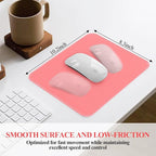Mouse Pads, Light Pink Standard Mouse Pads, Office and Gaming, Stitched Edges - Image 3