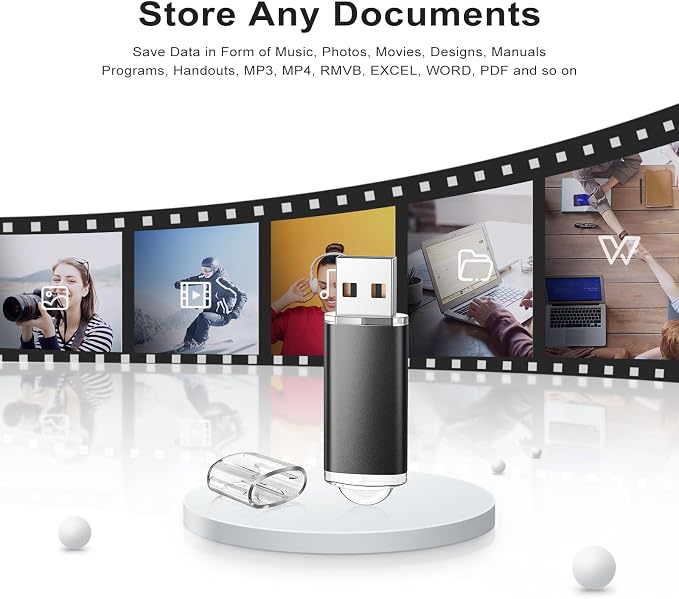 TOPESEL 5 Pack 32GB USB 2.0 Flash Drive Memory Stick Thumb Drives - Image 3