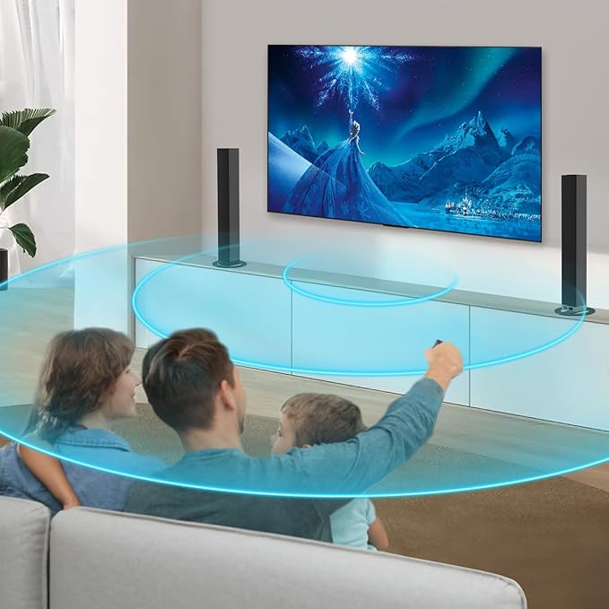 MZEIBO Sound Bar for Smart TV, 80W Bluetooth Soundbar 2 in 1 Detachable Design - Image 7