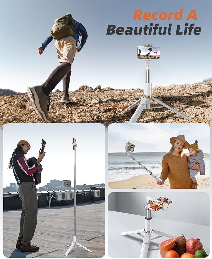 62" Phone Tripod & Selfie Stick, Tripod - Image 7