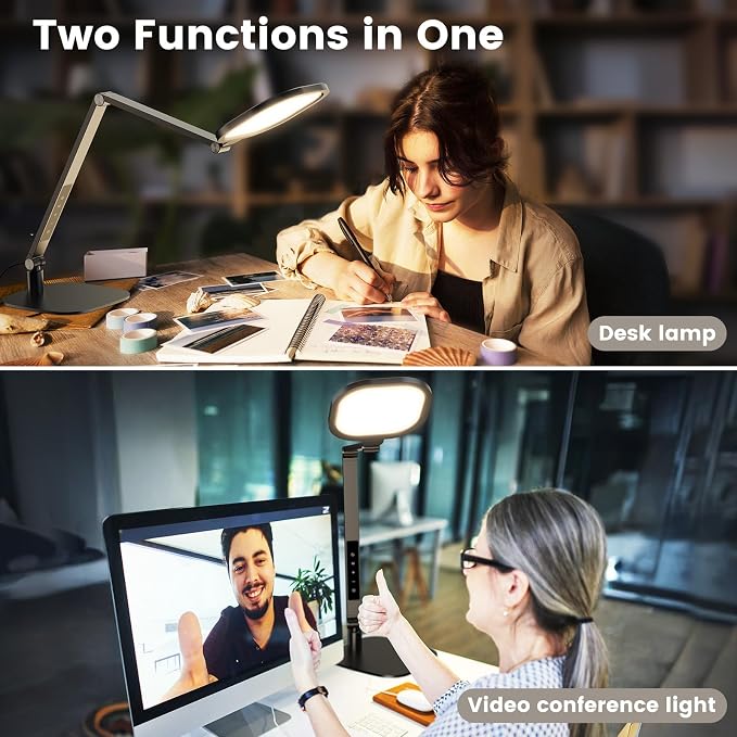 LED Desk Lamp for Home Office, 15W Computer Zoom Lighting - Image 2