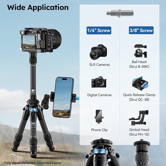 SIRUI Lightweight Carbon Fiber Mini Travel Tripod - Image 6