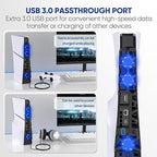 PS5 Slim Cooling Fan with LED Light, Adjustable Speed, USB 3.0 Port, Silent - Image 6