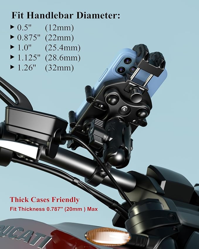 BRCOVAN Motorcycle Phone Mount Holder - Image 7