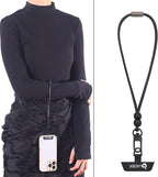 cell phone lanyard Detachable Phone Chain Strap Leather 2-in-1 Wristlet Phone - Image 4