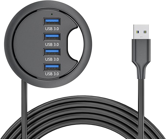 USB 3.0 Hub 4 Port USB 60mm Desk Grommet Splitter Dock Station Interface by NFHK