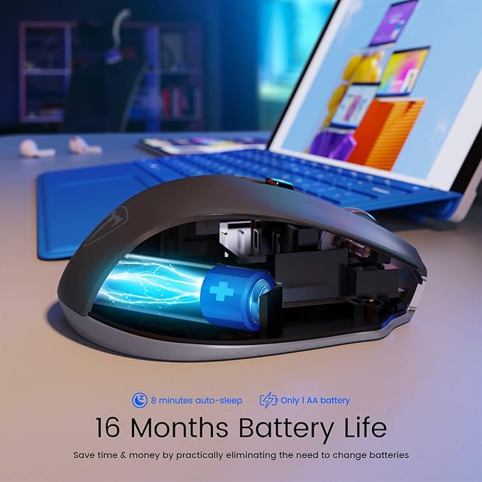 Wireless Mouse, D-09 Computer Mouse USB Cordless Mice - Image 5