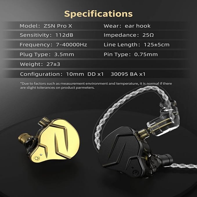 KZ ZSN PRO X Wired Earbuds, in-Ear Monitor Headphones - Image 7