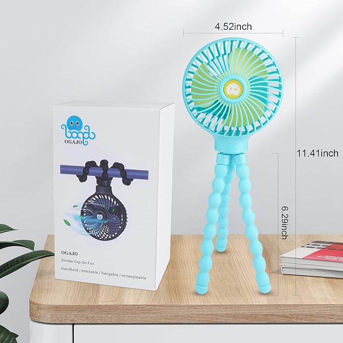 Portable Stroller Fan Personal rechargeable USB Fans - Image 6