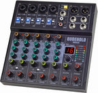 6-Channel Professional DJ Audio Mixer, DJ Controller Sound Mixer DSP 16 Preset - Image 7