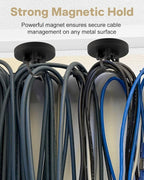 Magnetic Zip Tie Mount Wire Cable Holder, Include 10 Pcs 43mm Magnetic Cable - Image 3