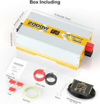 XWJNE 2000W Pure Sine Wave Power Inverter 24V DC to 120V GFCI AC Converter - Image 7