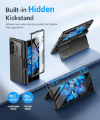 BERFY for Z Fold 7 Case with 9H Tempered Screen Protector, Military Grade - Image 2