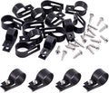 Swpeet 120 Pack White 3/4 Inch Nylon Plastic R-Type Cable Clips Clamp Kit by Swpeet
