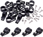 Swpeet 120 Pack White 3/4 Inch Nylon Plastic R-Type Cable Clips Clamp Kit by Swpeet