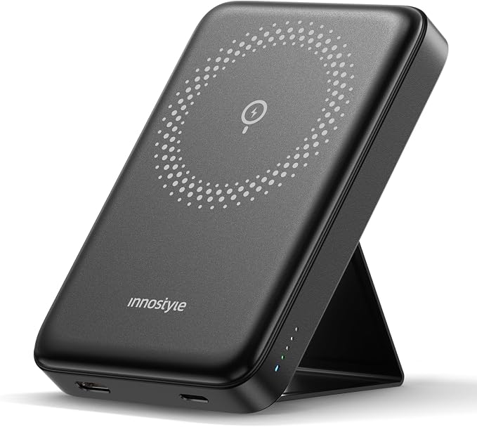 Magnetic Power Bank 3-in-1: 10000mAh MagSafe Wireless Charger by Innostyle