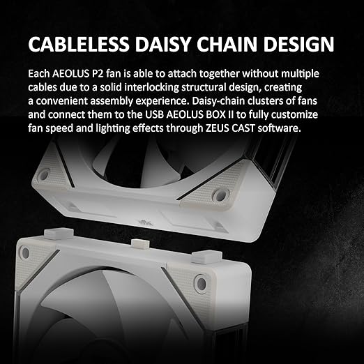 GAMDIAS AEOLUS P2-1203 120mm ARGB PWM Fan, Include Reverse Fan Blade x3 & - Image 3