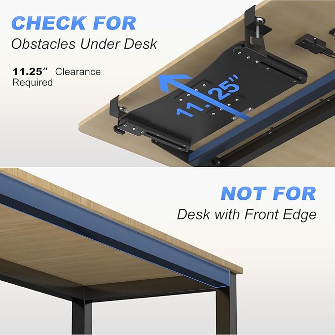suptek Large Keyboard Tray Under Desk Pull Out - Image 3