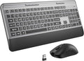 Silent Wireless Keyboard and Mouse Combo by KOPJIPPOM