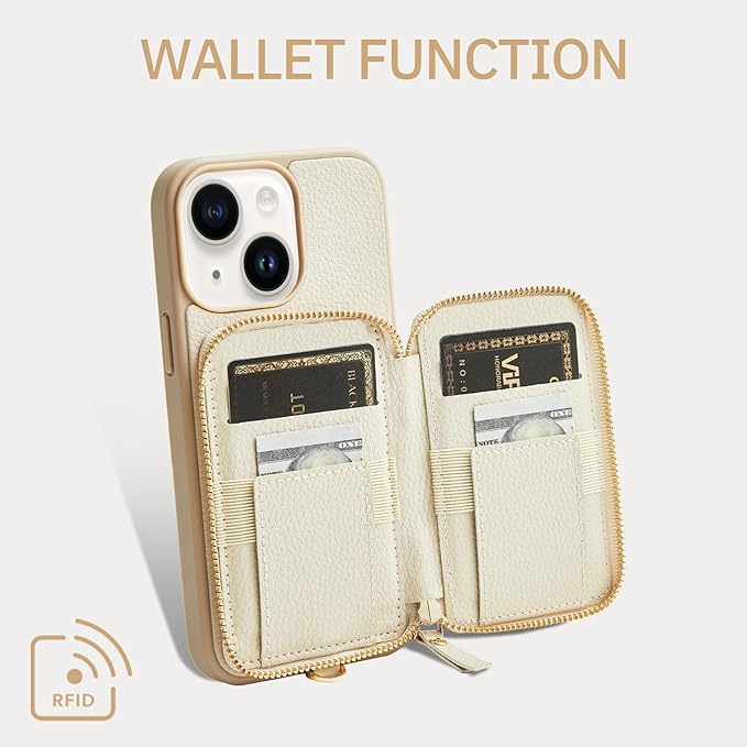 ZVE Wallet Case for iPhone 15, Phone Case - Image 2