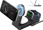 3 in 1 Magnetic Wireless for iPhone Charging Station: Foldable Portable Charger by ChargingStation