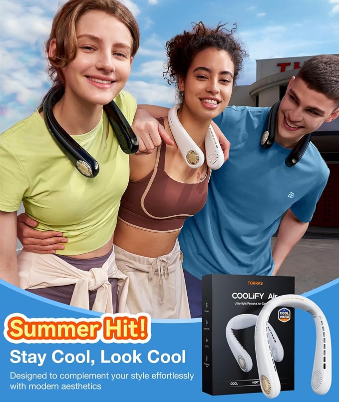 TORRAS COOLiFY Air Neck Fan Air Conditioner, 3D Airflow, Light Portable Fan - Image 2