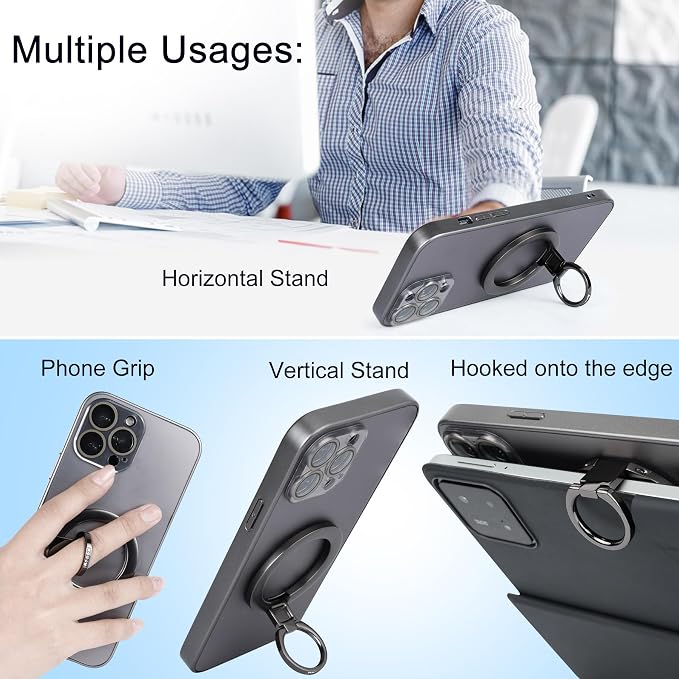 Magnetic Phone Grip for MagSafe, EI Sonador Magnet Phone Ring Holder, Compatible - Image 3