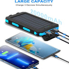 Solar Charger, 20000mAh Portable Type-C Solar Power Bank - Image 3