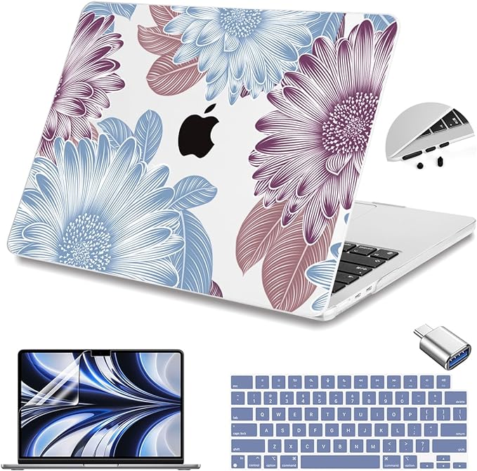 Teryeefi for MacBook Air M4 M3 M2 13.6 inch Case 2025 2024-2022, Fit Model by Teryeefi