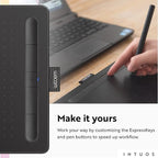 Wacom Intuos Small Bluetooth Graphics Drawing Tablet, 4 Customizable ExpressKeys - Image 3